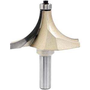 LDEXIN 1-1/4" Radius Roundover Router Bit with 1/2" Shank, Roundover Edging Router Bit Corner Rounding Edge Forming Bit for Woodworking Edge Processing, Silver