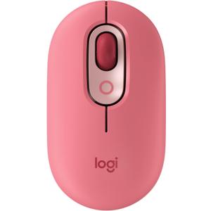 Logitech POP Mouse, Wireless Mouse with Customizable Emojis, SilentTouch Technology, Precision/Speed Scroll, Compact Design, Bluetooth, Multi-Device, OS Compatible - Heartbreaker Rose