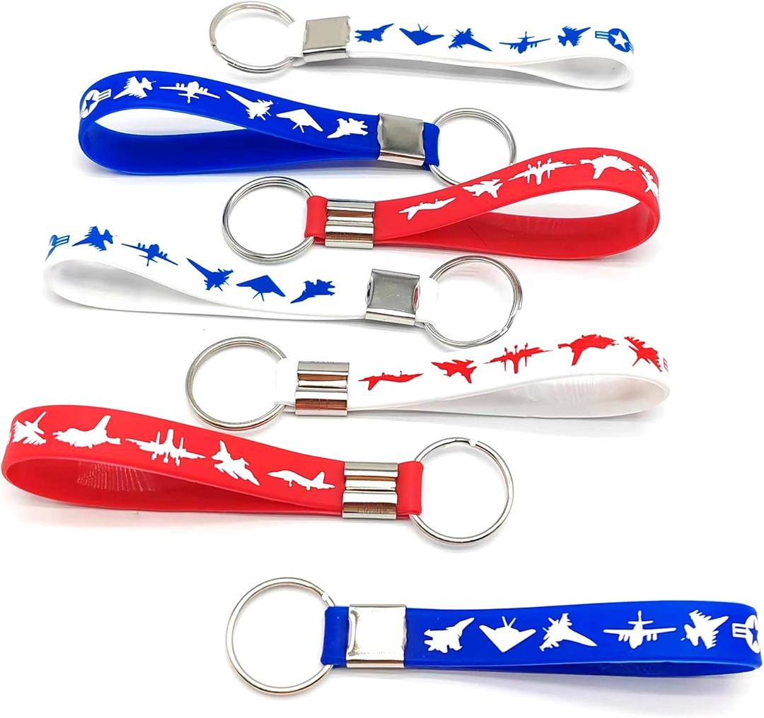 CupaPlay 24PCS Fighter Jet Keychains/Keyrings -Airplane Military Aircraft Plane Party Supplies Decorations Birthday Party Favors Events Prize