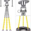 BeneLabel Tire Swing Chains Kit 360 Rotation Heavy Duty Swing Hanger with Coated Chains and Hooks Tire Swings Hardware Chain 700 LB Capacity