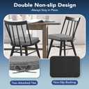 Chair Cushions for Dining Chairs, Non Slip Chair Pads with Ties and Washable Covers, Memory Foam Kitchen Chair Cushions Set of 6, 16"X16"X2.5", Dark Gray