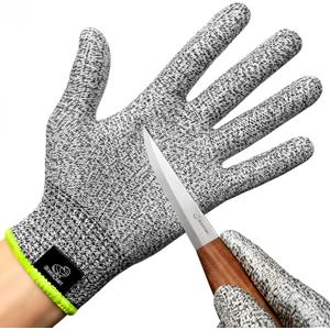 BeaverCraft Wood Carving Gloves CRG - Cutting Cut Resistant Gloves Level 5 for Whittling, Woodworking, Food Prep (S)