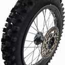 CLEO 60/100-14 Front Wheel Rim Tire Assembly for 50cc-125cc Dirt Bike taotao TTR SSR CRF Apollo 12mm axle includes 190mm brake disc