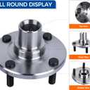 PAROD 518507 Set of 2 Front Wheel Hub Bearing Assembly Compatible with 1993-2002 Toyota Corolla, 1998-2002 Chevy Prizm, 1993-1997 Geo Prizm Non-ABS