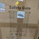 AiWMGL 40.55" Tall, 53.74-61.61 Inch Wide, 1.37" Ultra Narrow Spacing Dog Pet Baby Gate Indoor for Doorway Hallway, Pressure Mounted 54 55 56 57 58 59 60 61 Inches Wide Black