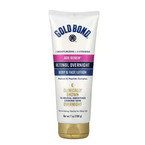 Gold Bond Age Retinol Overnight Body & Face Lotion, Retinol Face and Body Lotion with Peptide Complex, 7 oz