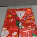 Sylfairy Girls Pajamas Silk PJS Set Satin Sleepwear Long Sleeve Jammies for Kids Button-Down Nightwear Loungewear (14Y, Christmas Santa Claus)