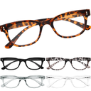 BLS BLUES 5 Packs Reading Glasses for Women Blue Light Blocking, Vintage Computer Eyewear +2.0