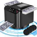 Automatic Card Shuffler and Dealer 180/360  Rotate (Used by 1-12 People),4 Wireless Remote Controls, Can Set Card Dispensing Distance, One Click to Set Whipped Eggs/Landlord,Match Card (Black)