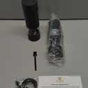 SIMPLETASTE Electric Salt and Pepper Grinder Set Rechargeable with LED Light and Dust Cover, Automatic Pepper Mill Shakers with Adjustable Coarseness, One Hand Operation for Kitchen, Dining, Gifting (Black)