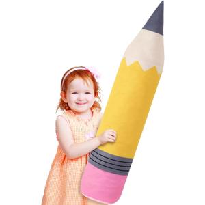 30" Pencil Crayon Shaped Plush Pillow Large Stuffed Cute Classroom Pillow Teacher Stuff for Classroom Cushion for Reading Room Decoration Christmas Plush Back to School Gift(Pencil)