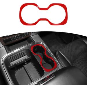 RT-TCZ for RAM Cup Holder Trim Cover Frame Red for Dodge RAM 2012 2013 2014 2015 2016 2017 Red Interior Accessories