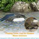 Floating Turtle Trap for Outdoor Water Solutions, Humane Snapping Trap, Bait-Free & Reusable Turtle Traps for Pond Owners | Bait-Free & Reusable Turtle Traps for Pond Owners