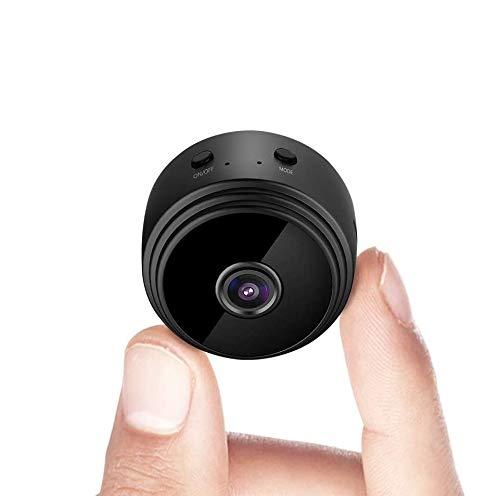 Hidden Camera Mini Spy Camera, Full HD 1080P Wireless WiFi Spy Cam/Small Indoor Home Security Camera/Nanny Camera with Night Vision and Motion Detection - Black