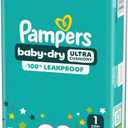 Pampers Diapers - Baby Dry - Size 1, 44 Count, Absorbent Disposable Infant Diaper 