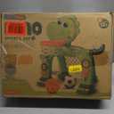 Toddler Basketball Hoop & Soccer Goal Toy,Dinosaur Toys with Light & Music,Musical Toys for 1 Year Old Boy Girl Learning Toy for Toddlers 1-3 Birthday Gifts for 1 Year Old Boys