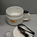 NutriChef 1.6 QT Portable Electric Rice Cooker & Lunch Maker | Multi-Functional & Non-Stick Ceramic Coating | Digital Control Panel | 6 Cook Functions: Rice, Soup, Stew, Porridge & More | White