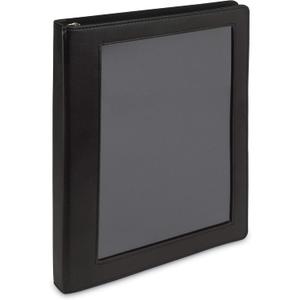Samsill Professional Presentation 3 Ring Binder, View Binder with Clear Cover Sheet Window, 0.5 Inch Round Rings Hold 100 Sheets 8.5 x 11, Black
