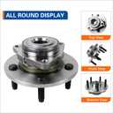 PAROD Pair 515072 Front Wheel Hub and Bearing Assembly Compatible with 2002-2008 Dodge Ram 1500, 5 Lugs