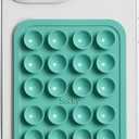 SUCKY Silicone Suction Phone Case Adhesive Mount - Anti-Slip Holder, Hands-Free Fidget Toy, Phone Accessory for iPhone and Android - Sticky Grip for Selfies, Videos, and Tiktok - Turqoise (Single Sided)