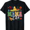 Cinco De Mayo Mamacita Flower Mama Cita Mexican T-Shirt, Size L