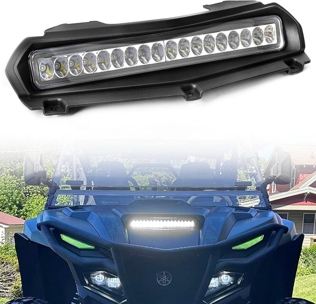 Scoop Hood Light for RMAX 1000 Wolverine RMAX2 RMAX4 1000 2021-2024, PSLER RMAX 1000 Front LED Auxiliary Spot Daytime Running Light Wolverine RMAX2 RMAX4 Accessories