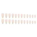 2 x White Press on Nails Shiny Glitter Design Medium Almond Fake Nails Bling False Nails for Women Girls Daily Wear Manicure 24pcs (0821-00, 0821-014)