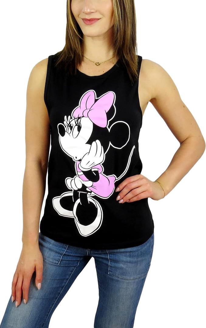 Disney Womens Minnie Mouse Sleeveless Muscle Tank Top Large