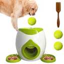 ABULL Interactive Dog Puzzle Toy - Drop The Ball to Get Treats, 2-in-1 Treat Dispenser & Slow Feeder for Healthy Eating, Keep Them Busy and Stop Boredom, Fun and Durable for All Breed (Green)