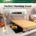 BAMOTTO CRAFTBAMBOO 20 x 22 Inch Bamboo Cutting Board, Stovetop Cover and Over-the-Sink Board with Detachable Legs & Non-Slip Front Lip, Reversible Kitchen Counter Chopping Board