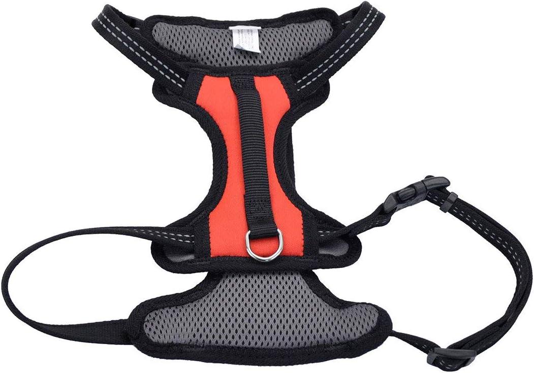 Coastal Pet Reflective Control Handle Harness - Reflective Harness for Dog - Comfortable Fit - Easy Control - Easy On/Off Design - Safety Equipment for Dogs - Red, Girth: 20"-30" x Neck: 12"-18" (Medium)