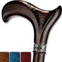 Asterom Walking Cane - Handmade, Ergonomic, Wooden - Canes for Men & Women - Walking Sticks for Seniors, Unique, Wood - FSA/HSA Eligible (32" (for height 5'0" to 5'1"), #1 Walnut)
