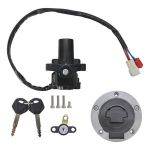 Fuel Gas Cap Ignition Switch Seat Lock W/Key Set for Yamaha R6 Accessories 2004-2015, for Yamaha R1 Accessories 1998-2003,Ignition Switch Lock & Fuel Gas Cap Key Set