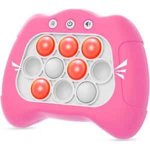 Handheld Game Toy for Kids Age 6-12, Sensory Fidget Toys for Kids 8-12, Birthday Gifts for 6 7 8 9 Year Old Girls & Boys & Teens -Dark Pink