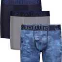 Under Armour Boys' Big Performance Boxer Briefs, Lightweight & Smooth Stretch Fit (Windstream Print Three Pack), XL