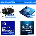 Replacement for Samsung Remote Control for Smart TV, Rechargeable Samsung Solar TV Remote 2025-2018, Universal, Fast Charging, Solarcell, Free USB C Cable, Voice, Bluetooth.