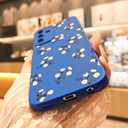 3 x for Samsung Galaxy A13 5G/A04S Phone Case, Fashion Flower Pattern Design Girls Women Liquid Silicone Cover, Slim Shockproof and Scratch-Resistant Soft Case for Samsung A13 - Blue
