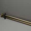 Curtain Rods for Windows 16 to 144 Inches Adjustable Length 1 Inch Diameter Window Curtain Rod with Aluminium Finials, Gold