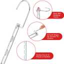 12 Pack Space Saving Hangers for Clothes, Collapsible Metal Hangers Organizer, Clothes Space Savers, Closet Organizers and Storage, Dorm Room Essentials (Silver)