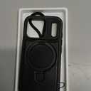 Magnetic for iPhone 17 Pro Max Leather Case,Invisible Stand [Compatible with Magsafe] Slim Kickstand Phone Cove for iPhone 17 Pro Max caseBlack