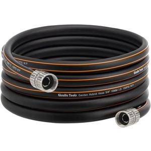 Giraffe Tools Leader Hose 12ft x 5/8", Custom Length, Heavy Duty, No Kink, Flexible, Rubber Garden Hose, Leakproof Water Hose with Female to Female Fittings, 600 Burst PSI