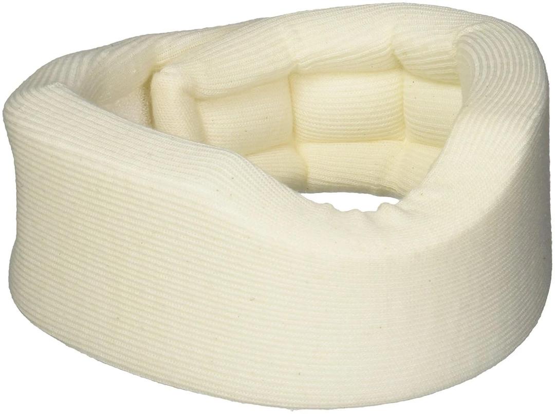 Sammons Preston Universal Contour Cervical Brace, Adjustable Hook and Loop Closure, For Neck Strain, Injury, or Post-Op Surgery, Relieves Neck Pain and Spine Pressure, Cream Color, 2 High