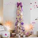 KI Store Purple Glitter Picks Sprays Set of 20 for Mardi Gras Decorative Picks Christmas Tree Wreath Garland Floral Arrangement Decoration