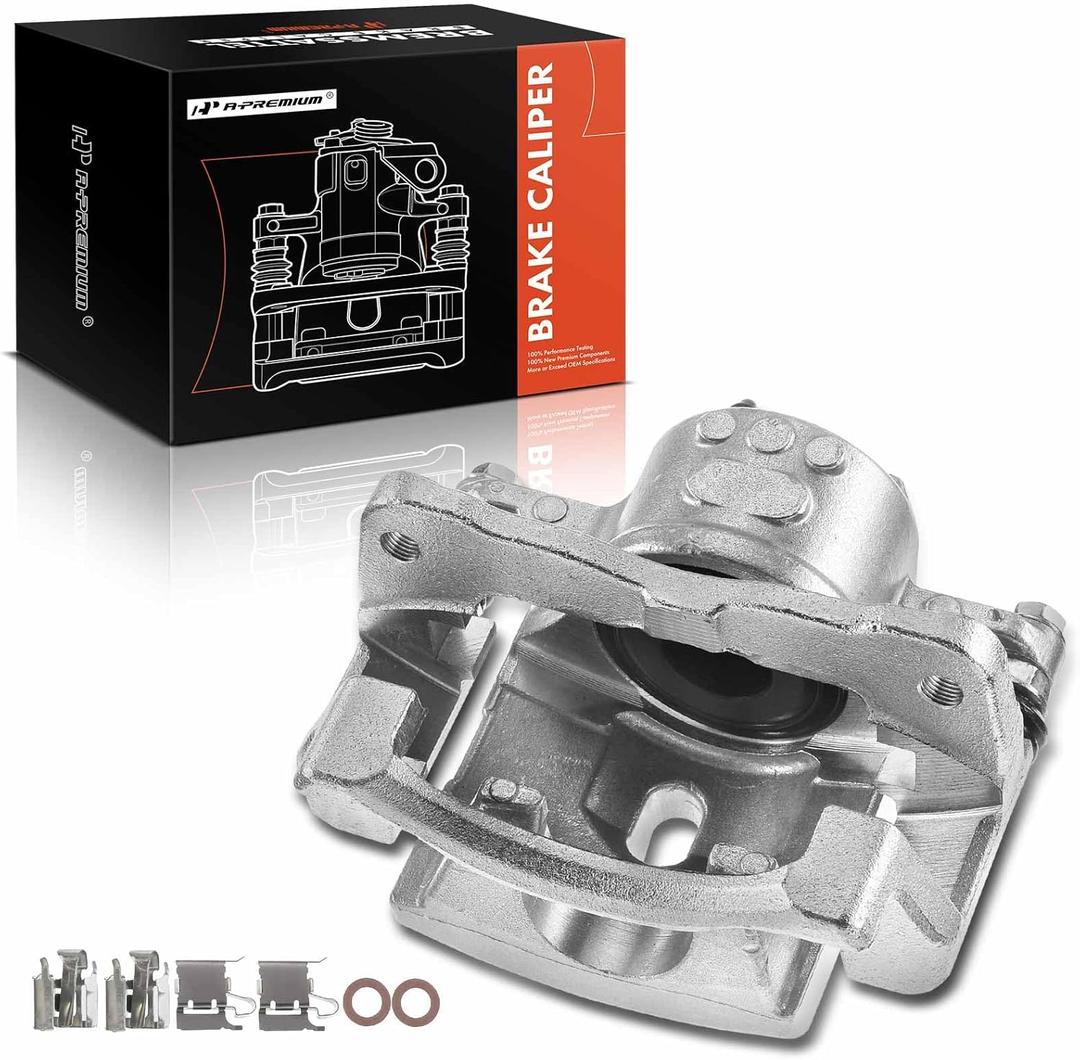 A-Premium Disc Brake Caliper Assembly with Bracket Compatible with Lexus & Toyota Models - CT200h 2011-2017, Corolla, Prius, Prius Plug-In, Prius Prime, Prius AWD-e - Front Left Driver Side