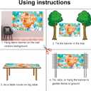 2 x HOWAF Doctors Appreciation Week Banner, Orange and Green, 72.8 x 43.3 Inch, Foldable, Weather Resistant, Professional, Party Banner for Healthcare Facility, Wall Mount, Standard Banner