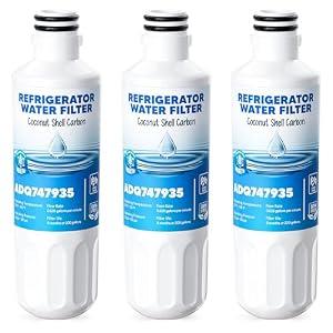 LT1000P Water Filter Replacement Fit for L-G Lt1000P/ PC/ PCS Compatible with L-G Models ADQ747935, ADQ74793501/ 02, MDJ64844601, LFXS26973S, LMXS30796S Water Filters, 3Packs By AVXBYR