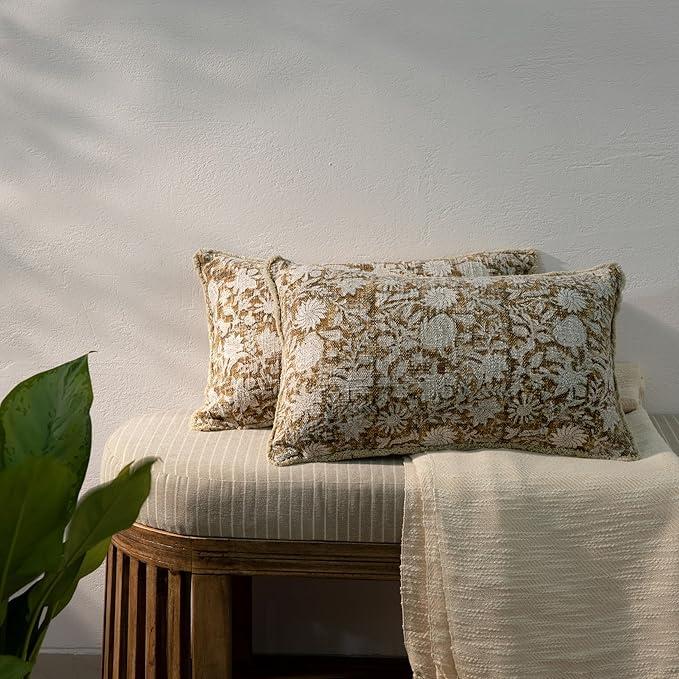 Decorative Throw Pillow Covers , 12" x 20" (Pack of 2)