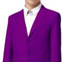 Toddler Kids Boys Blazer Slim Suit Coat Formal Classic Suits Casual Dresswear Royal Blue Sport Coat Business Jacket for Boy (4, Purple)
