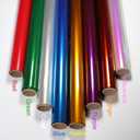 SYOGUA 8 Rolls Colored Cellophane Wrap, Extra Wide (34 in x 10 ft x 8 Colors) Cellophane Roll Transparent Color Cellophane Paper for Gift Baskets, Gift Wrapping, DIY Craft, Christmas Decoration