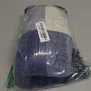 Buffalo Paid Chenille Throw Blanket for Couch, Soft Cozy Decorative Buffalo Check Blanket Throw with Tassels for Bed Sofa, Lightweight Chenille Knitted Throw, Plaid Navy Off White, 50'' x 60''